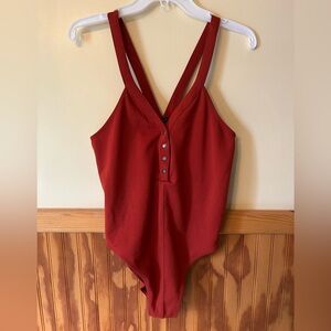 Out from Under Terra Cotta Snap Front Bodysuit